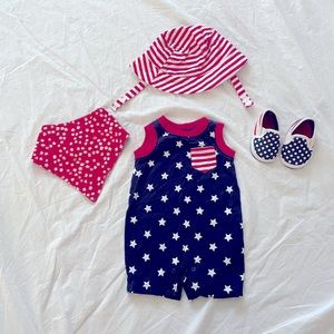 4th of JULY 4 piece baby outfit